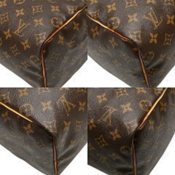 Louis Vuitton Speedy Bag Brown Monogram Boston Leather - Picture 4 of 4